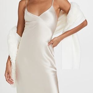 Adrienne Landau Wrap with Faux Fur Trim